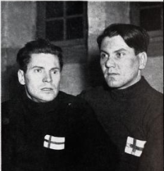 Bilde av Kalevi Laitinen og Lassi Parkkinen, to av de finske OL-deltakerne i 1952.