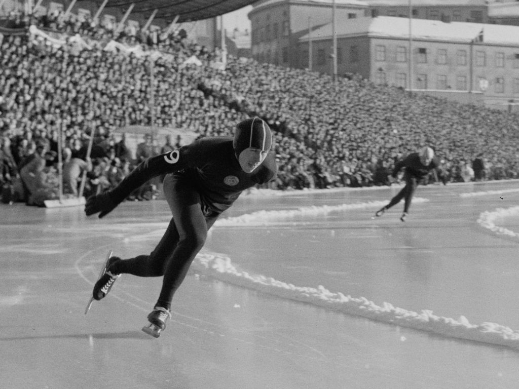 Bilde av den sovjetiske skøyteløperen Boris Sjilkov.