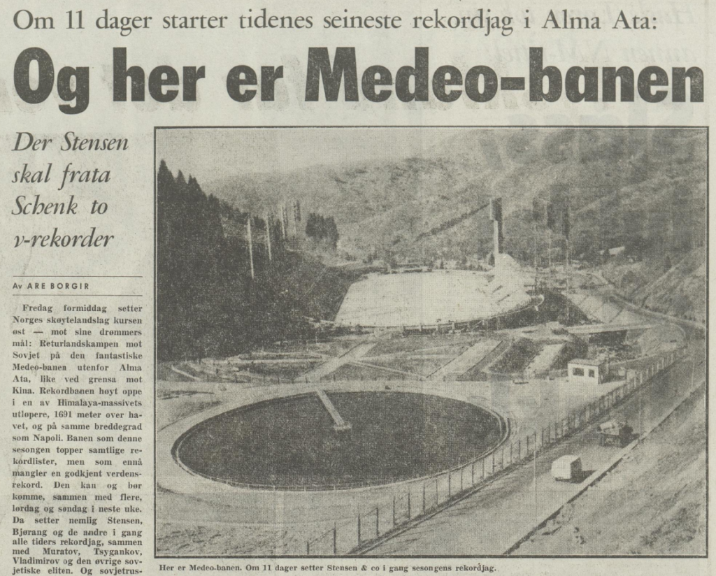 Faksimile Dagbladet 12. mars 1974 - Her er Medeo-banen