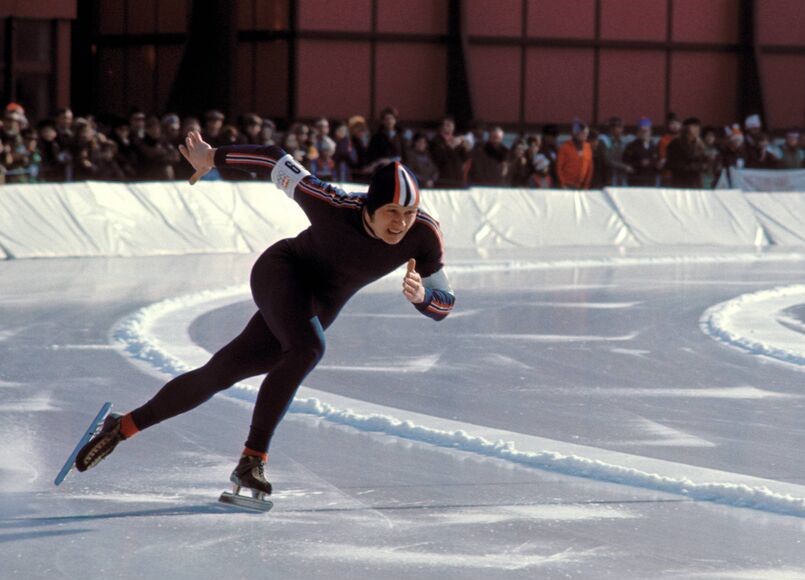 Bilde av skøyteløperen Jevgenij Kulikov, Innsbruck 1976