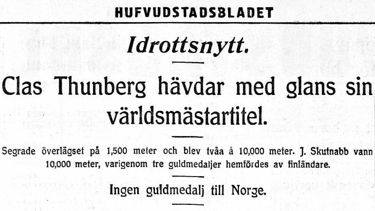 Faksimile Hufvudstadsbladet 28.1.1924.